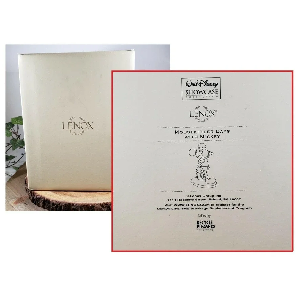 Lenox Mouseketeer Days with Mickey Accented with 24‎ Karat Gold COA by Lenox VP